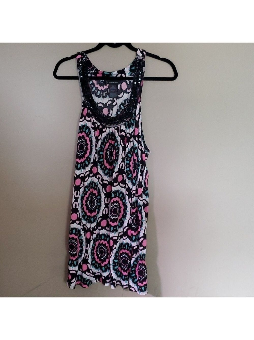INC Black Beaded Tank